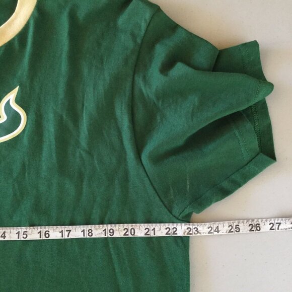 Nike University of South Florida Bulls Shirt USF Men Large Green Short Sleeve - Picture 9 of 10